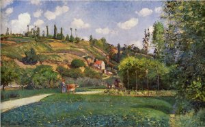 A Cowherd on the Route de Chou, Pontoise by Camille Pissarro Art