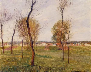 A Meadow in Moret by Camille Pissarro - Hand-Painted Oil Painting Reproduction