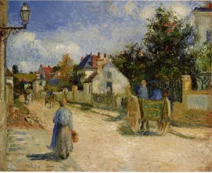 A Street in Pontoise by Camille Pissarro Art