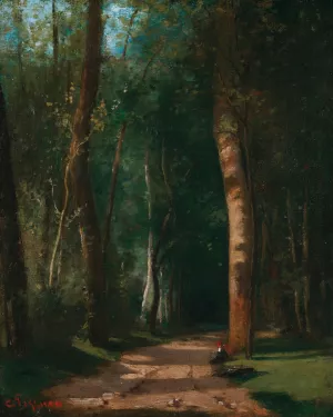 Allee Dans Une Foret by Camille Pissarro - Hand-Painted Oil Painting Reproduction