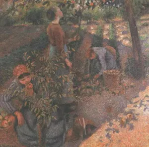 Apple Picking by Camille Pissarro Art