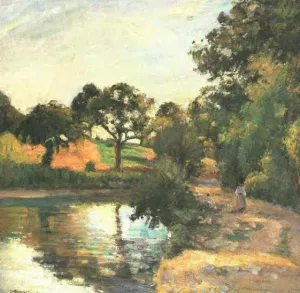 Bridge at Montfoucault by Camille Pissarro Art