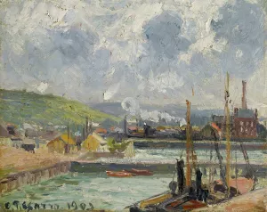 Darse De Peche Et Bassin Duquesne, Dieppe, Temps Gris Lumineux by Art