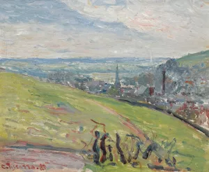 Environs De Rouen by Camille Pissarro - Hand-Painted Oil Painting Reproduction