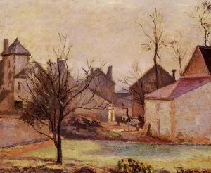 Farmyard in Pontoise by Camille Pissarro Art