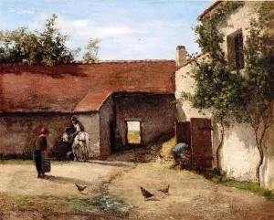 Farmyard by Camille Pissarro Art