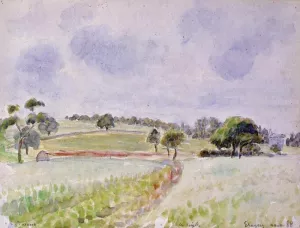 Field of Rye by Camille Pissarro - Hand-Painted Oil Painting Reproduction
