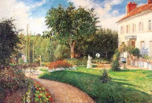 Garden of Les Mathurins by Camille Pissarro - Hand-Painted Oil Painting Reproduction