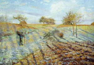 Gelee Blanche by Camille Pissarro - Hand-Painted Oil Painting Reproduction