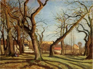 Groves of Chestnut Trees at Louveciennes by Camille Pissarro - Hand-Painted Oil Painting Reproduction