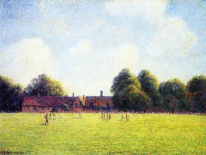 Hampton Court Green, London by Camille Pissarro - Hand-Painted Oil Painting Reproduction