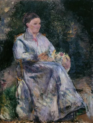 Julie Pissarro au jardin by Camille Pissarro - Hand-Painted Oil Painting Reproduction