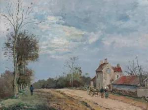 La Maison De Monsieur Musy, Route De Marly, Louveciennes by Camille Pissarro - Hand-Painted Oil Painting Reproduction