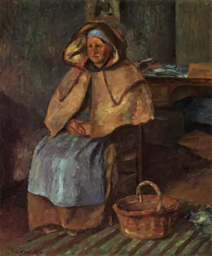 La Mere Gaspard by Camille Pissarro - Hand-Painted Oil Painting Reproduction