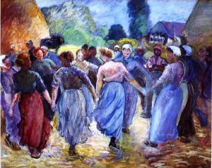 La Ronde by Camille Pissarro - Hand-Painted Oil Painting Reproduction