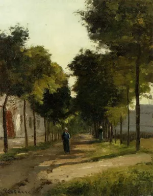 La Route by Camille Pissarro - Hand-Painted Oil Painting Reproduction