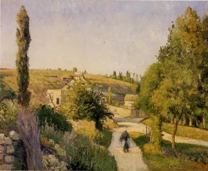 Landscape at l'Hermitage, Pontoise by Camille Pissarro - Hand-Painted Oil Painting Reproduction