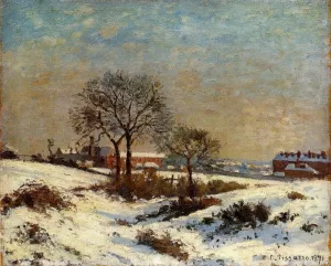 Landscape Under Snow, Upper Norwood by Camille Pissarro - Hand-Painted Oil Painting Reproduction
