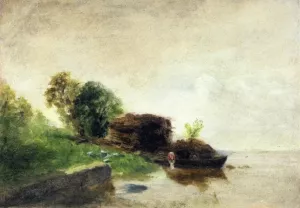 Laundress on the Banks of the River by Art
