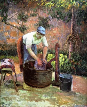Laundry Woman by Camille Pissarro Art