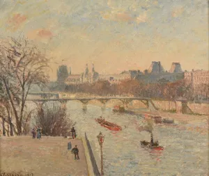 Le Louvre by Camille Pissarro - Hand-Painted Oil Painting Reproduction