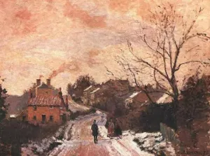 main product photo of Lower Norwood Under Snow painting by Camille Pissarro