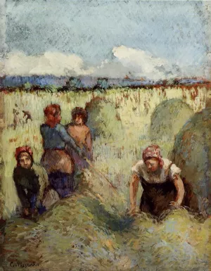 Making Hay by Camille Pissarro Art