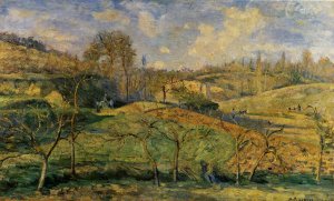 Main Product Photo of March Sun, Pontoise Painting by Camille Pissarro