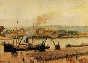 Morning, after the Rain, Rouen by Camille Pissarro - Hand-Painted Oil Painting Reproduction