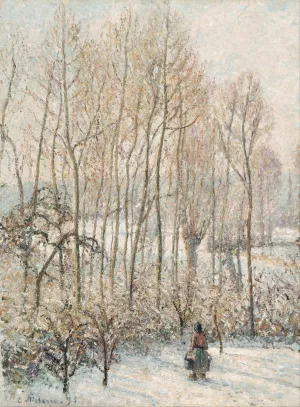 Morning Sunlight on the Snow, Eragny-sur-Epte by Camille Pissarro Art
