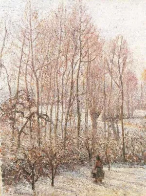 Morning, Sunshine Effect, Winter by Camille Pissarro - Hand-Painted Oil Painting Reproduction