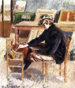 Paul Painting, Study by Camille Pissarro - Hand-Painted Oil Painting Reproduction