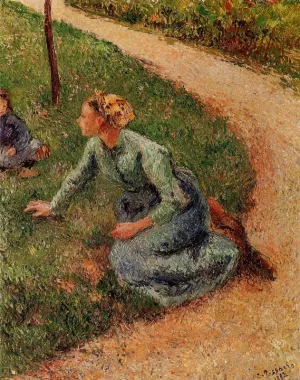 Peasant Trimming the Lawn by Art