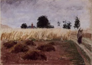 Peasant Woman on a Country Road by Art