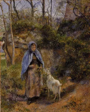 Peasant Woman with a Goat by Art