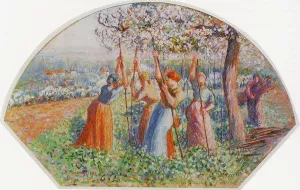 Peasants Planting Pea Sticks by Art