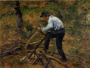 Pere Melon Sawing Wood by Art