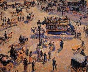 Place Saint-Lazare by Camille Pissarro - Hand-Painted Oil Painting Reproduction
