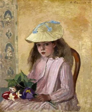 Portrait of the Artist's Daughter by Camille Pissarro - Hand-Painted Oil Painting Reproduction