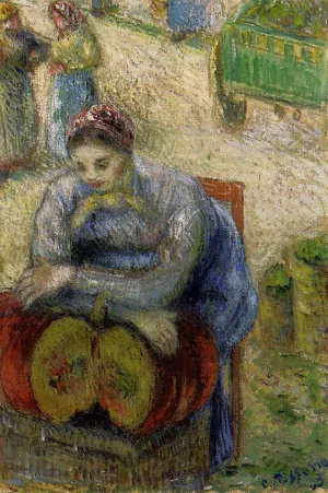Pumpkin Merchant by Camille Pissarro Art