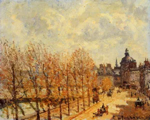 Quai Malaquais, Morning, Sunny Weather by Camille Pissarro - Hand-Painted Oil Painting Reproduction