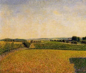 Railroad to Dieppe by Camille Pissarro - Hand-Painted Oil Painting Reproduction