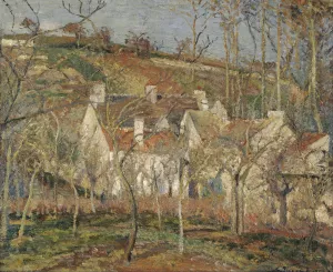 Red Roofs, Corner of a Village, Winter by Camille Pissarro - Hand-Painted Oil Painting Reproduction