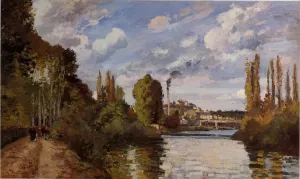 Riverbanks in Pontoise by Camille Pissarro Art