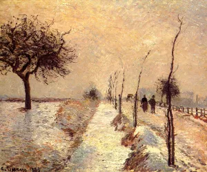 Road at Eragny: Winter by Camille Pissarro Art