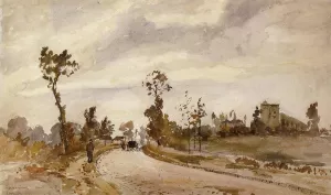 Road to Saint-Germain, Louveciennes by Camille Pissarro - Hand-Painted Oil Painting Reproduction