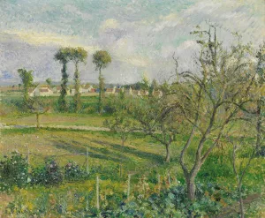 Soleil Couchant Au Valhermeil, Auvers-Sur-Oise by Camille Pissarro Art