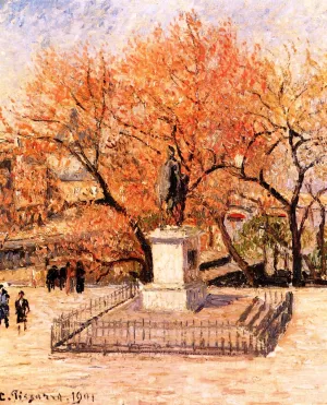 Statue of Henri IV, Trees in Flower by Art