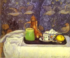 Still Life with a Coffee Pot by Camille Pissarro Art