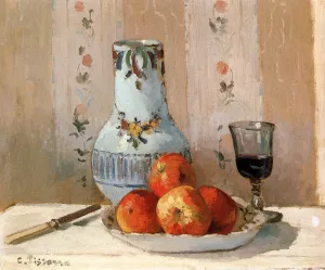 Still Life with Apples and Pitcher by Camille Pissarro Art